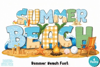 Summer Beach Font for Vibrant Design Projects