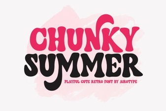 Chunky Summer Font for Bold, Playful Designs